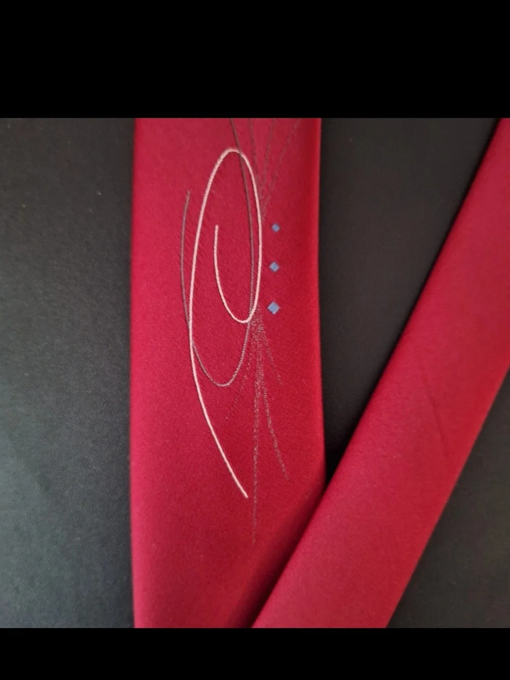 Vtg Givenchy Tie Red 55×3 inches Polyester